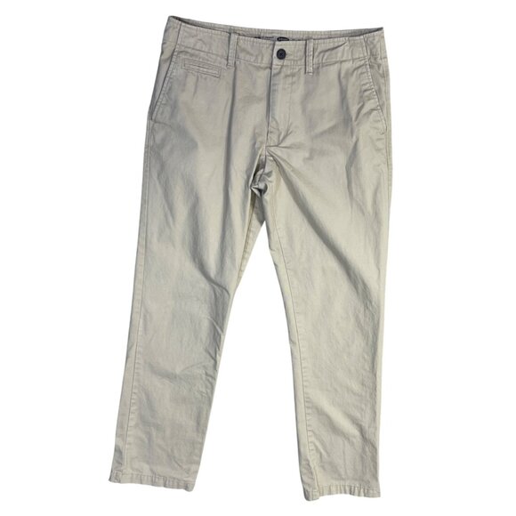 Old Navy Men's Chino Khaki Pants Size 32 Broken In Straight (READ) - Picture 1 of 5